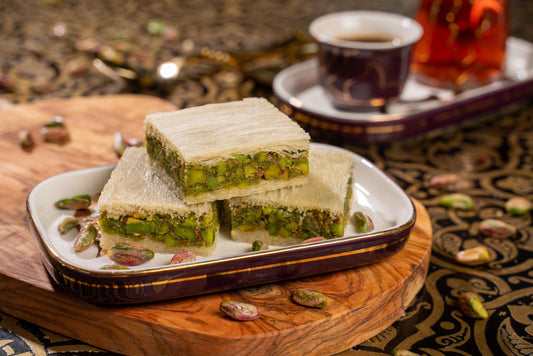 Pistachio Squares with Rose Water (Ballorieh)