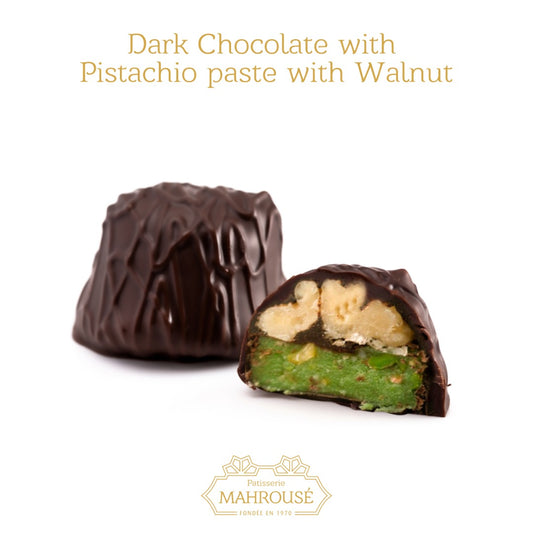 Dark Chocolate With Pistachio and Walnut